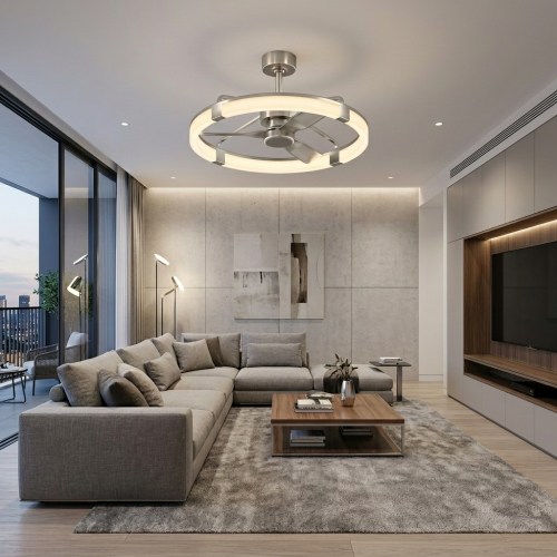 Artika Sunnyvale 28" Fandelier Brushed Nickel