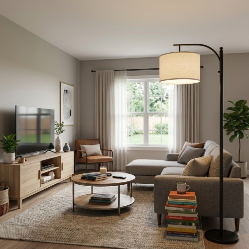 Everett Downbridge Floor Lamp Black - Image 2