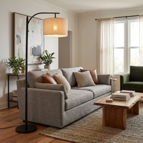 Everett Downbridge Floor Lamp Black
